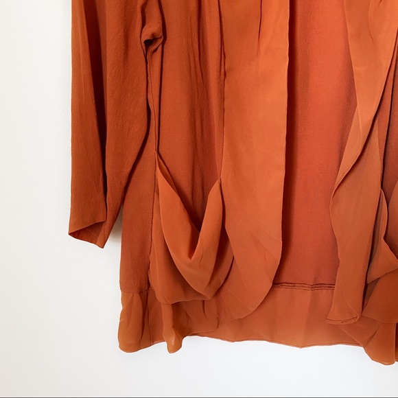 UO Kimchi Blue 3/4 Sleeve Orange Kimono w/ Pockets - Picture 3 of 6